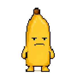 brick, a pixel banana