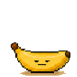 kit, a pixel banana