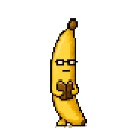 shush, a pixel banana